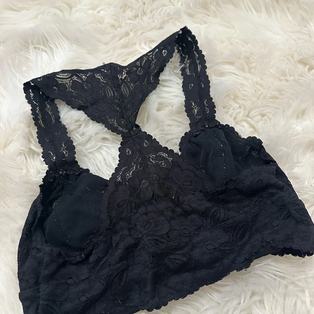 Free People Black Lace Bralette